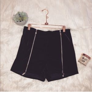 Sexy blue velvet shorts